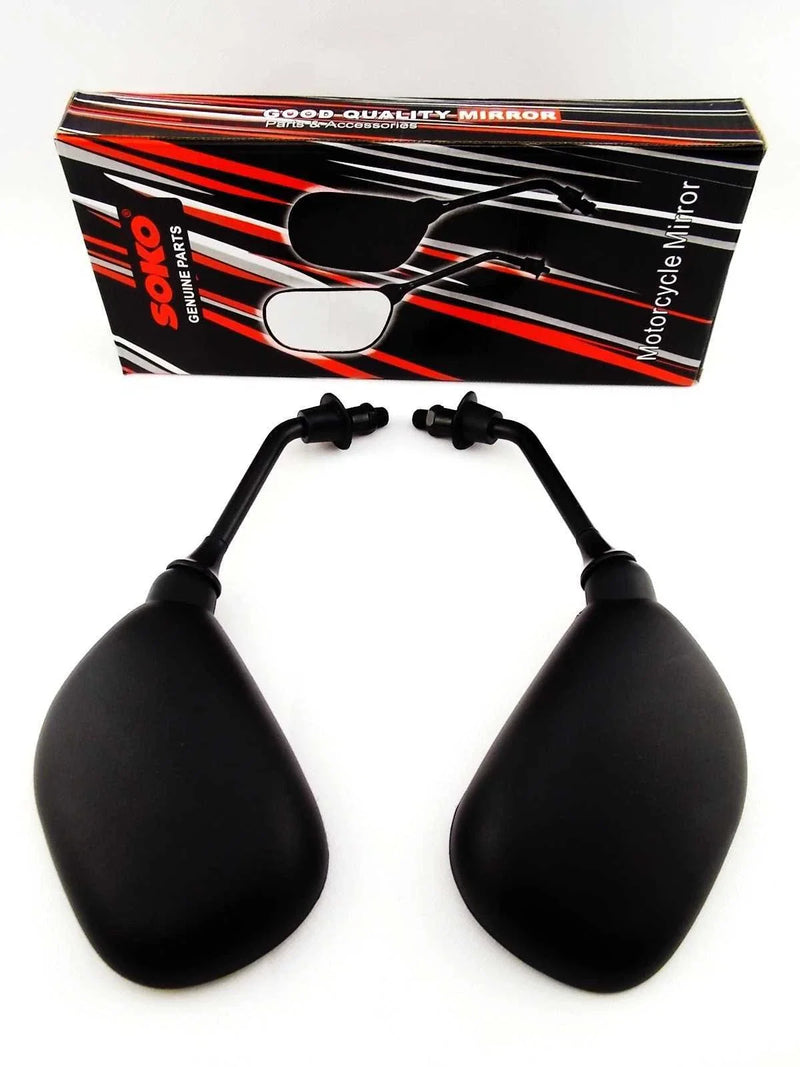 Suzuki TC90 Black Oval Soko Rear View Mirrors (1971-1974)