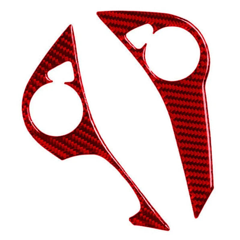 Honda Accord Red Carbon Fiber Steering Wheel Button Trim Covers (2018-2023)