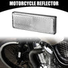 Motorbike Bike White 2 x 3.46x1.26 Universal Reflector Rectangle