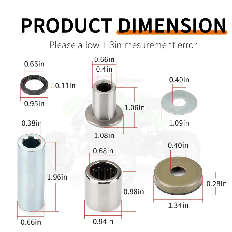 Kawasaki KFX400 Front Upper & Lower A-Arm Bushing Seals Kit (2003-2006)