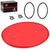 Honda Z50R Red Front Number Plate & Clips (1979-1987)