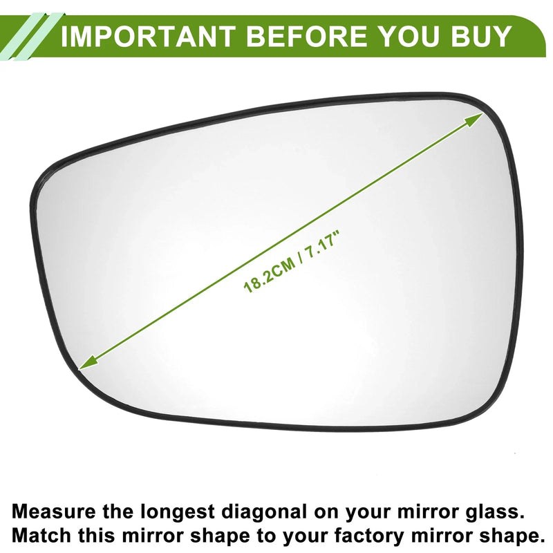 Hyundai Accent Heated Left Side Mirror Glass (2011-2017)