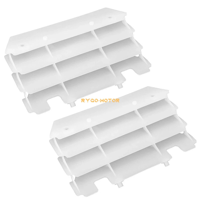 Kawasaki KX125 KX250 2 x Radiator Louvers Guards White (1997–2004)