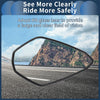 Motorcycle M8 / M10 Black White Silver Tone 2 x Rear View Mirrors