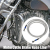 Motorcycle 90 Degree Brake Hose 240cm Silver Tone