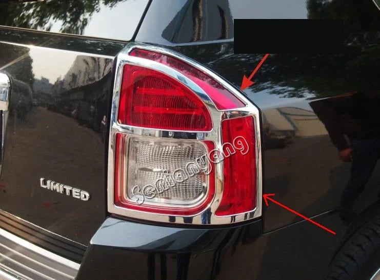 JEEP Compass Tail Light Lamp Cover Trim Chrome (2011-2015)
