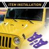 Jeep Wrangler JL JLU (2018-2024) - Purple 1 Set Hood Hinge Cover Trim