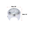 Clock Set / 22-25mm 7/8" to 1" / Motorcycle Handlebar Silver Tone White Panel
