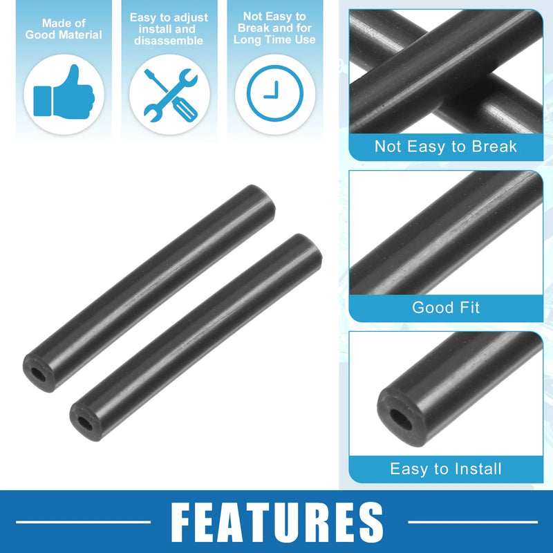 Jeep Wrangler JK JKU 2007-2017 Black 2 x Pack Car Sun Visor Repair Tube