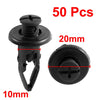 Toyota Mudguard Bumper Push Pin Clips 10mm 50 x Black Plastic Rivets