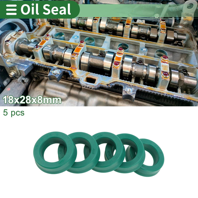 Vehicle Oil Seal / 5 Pcs 18x28x8mm / Rotary Shaft Seal TPU