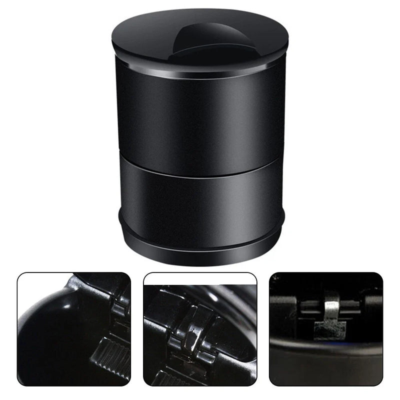 Ash Tray Black Car Garbage Coin Storage Cup Container Simple and Convenient