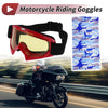 Set Motorcycle Riding Goggles Yellow Lens Red Frame PC Cycling Sunglasses