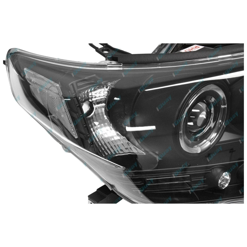 Toyota Landcruiser 200 07-15 Angel-eye Projector LED BLACK Headlights