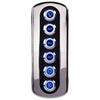 Marine Switch Panel Carbon Fiber Vinyl Stainless Steel Push Button Blue Light