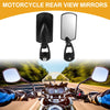 Motorcycle Black Aluminum 1 Set Handlebar Mirrors Rear View