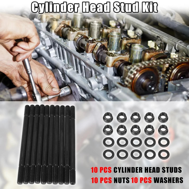 Honda Civic CRX Del Sol Black Cylinder Head Stud Kit (1988-1995)