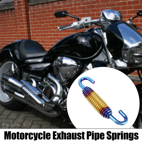 Bike 4 x 58mm 2.28" Muffler Exhaust Pipe Spring Universal Gold Tone