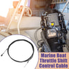 2 x Marine Throttle Control Cable Black with Fastening Head