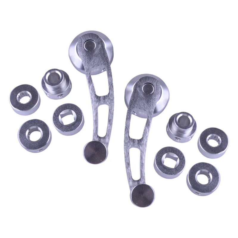 Car Billet Aluminum Manual Window Crank Handle Kit (Fits Most Models)