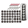 Marine Switch Panel Carbon Fiber Vinyl Stainless Steel Push Button Blue Light