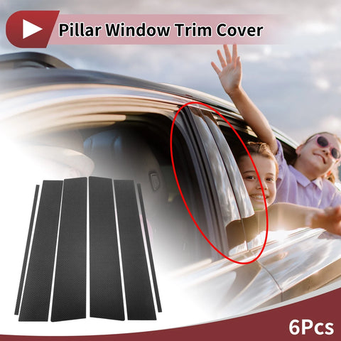 Toyota Hilux 6 Pcs / Car Door Pillar Window Trim (2015–2023)