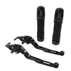 Kawasaki Z650 Z900 Black Extendable Brake Clutch Levers Grip Set (2017-2023)