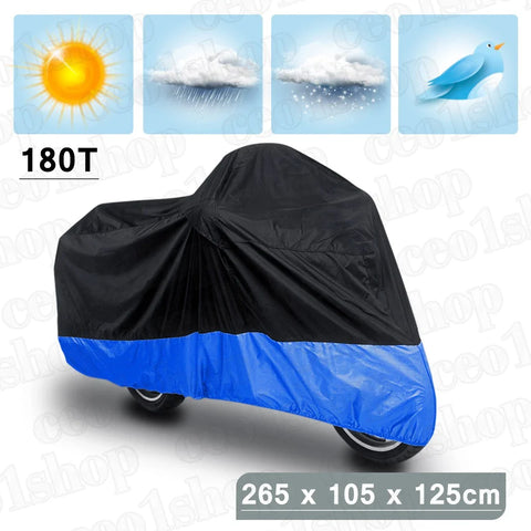 Harley-Davidson Dyna Glide Fat Bob Street Bob Motorcycle Cover Black Blue