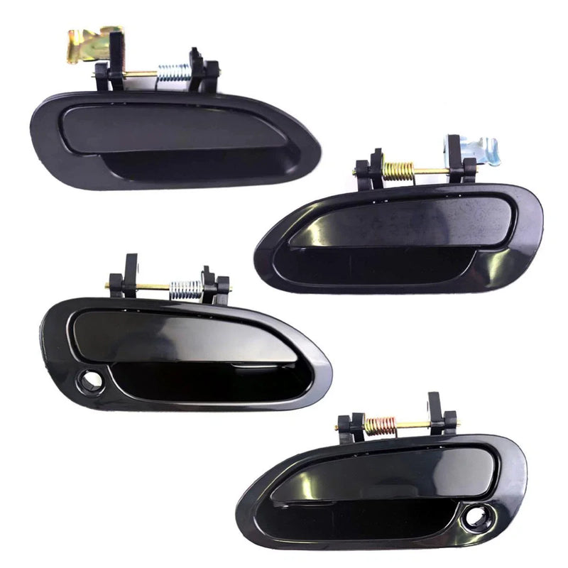 Exterior Outer Door Handle BlacK Set 4 Fits Honda Accord CG 4D Sedan 1998-02 D06