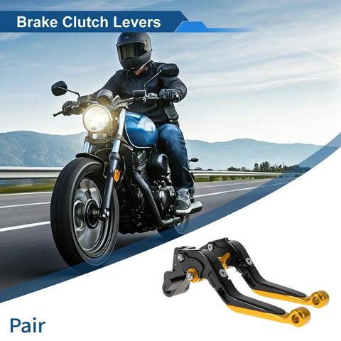 Kawasaki NINJA650R Black Gold Adjustable Short Long Brake Clutch Lever