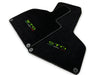 Lamborghini Huracan STO 2014-2022 Black Green Stitching Floor Mats