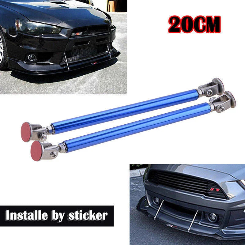 Honda Blue Adjust Bumper Lip Splitter Strut Rod Tie Support Bar (2008-2010)