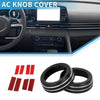 Hyundai Elantra (2021-2024) 2 x Black AC Climate Heater Switch Knob Cover Ring