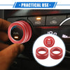Toyota RAV4 (2019-2023) Red 4 Pcs AC Climate Control Knob Rings