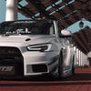 Carbon Fiber Style Bumper Fin Splitter Diffuser Valence Spoiler Lip Universal