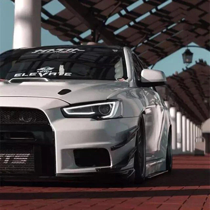Carbon Fiber Style Bumper Fin Splitter Diffuser Valence Spoiler Lip Universal