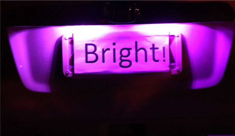 Nissan GQ Patrol Bright Purple LED Number Plate Light Bulbs (1997-2001)