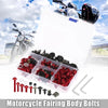 Kawasaki Yamaha 195pcs Bolts Fastener Motorcycle Fairing Red