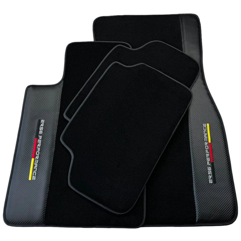 BMW 7 Series F01 (2008-2015) with Carbon Fiber Design Black Floor Mats