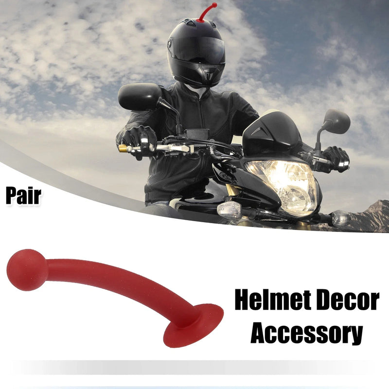 Car Motorcycle Bike Helmets Red Antenna Shape Roof Ornament Top Stickers