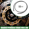 Motorcycle Brake Line 160cm Motorcycle Braided Hydraulic Brake Line Oil Hose Black Army Green