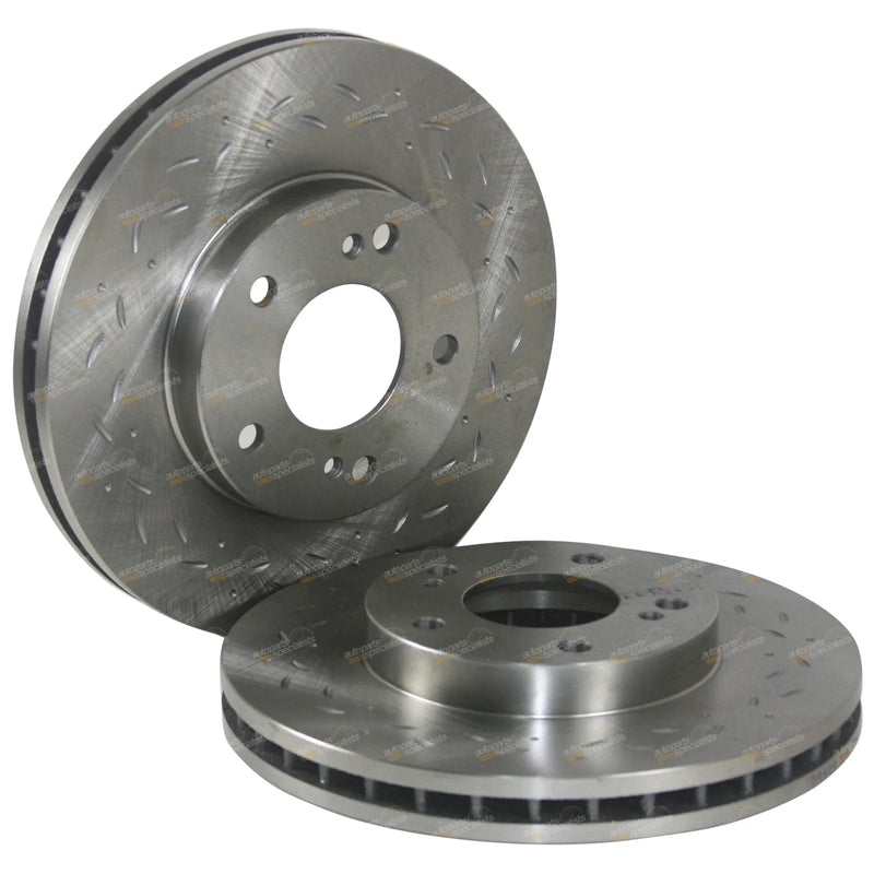 200SX S14 S15 300ZX Z32 VG30DDT Front Dimple Slotted Disc Brake Rotors