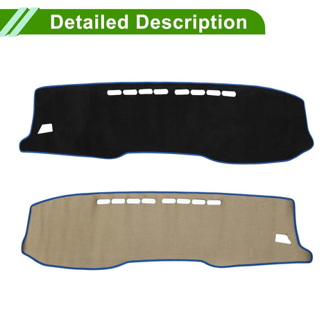 Toyota Hilux Gun125 2017-2020 Black Blue Dashboard Cover Mat