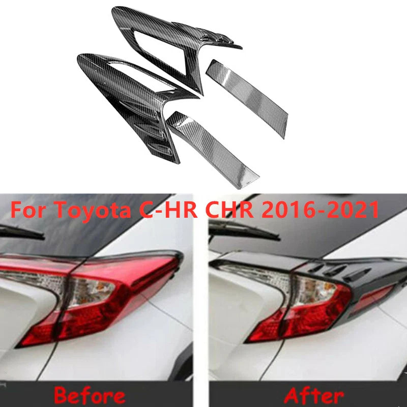 Toyota C-HR Carbon Fiber Style Eyebrow Rear Tail Light (2016–2021)