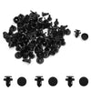 Toyota 50 Pcs 8mm Black Plastic Rivet Clips
