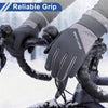 Mountain Biking Gray Gloves Full Finger Outdoor Fleece Men Cycling Gloves