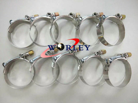 Car 10 x 3" Turbo Pipe Hose Coupler & T-bolt Clamps (79-87)