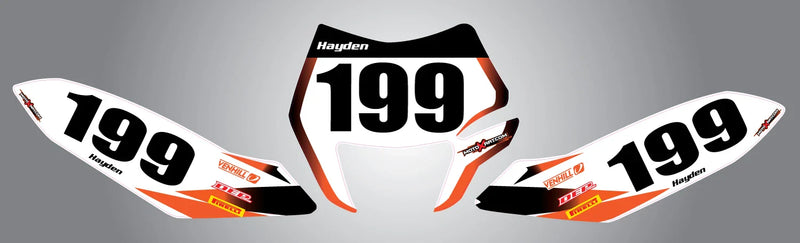 KTM Freeride Storm Style Decals Custom Number Plates (2012-2013)
