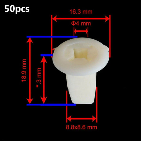 Toyota / Mazda / Honda 50 Pcs Nylon Nut-Screw Grommet Clip