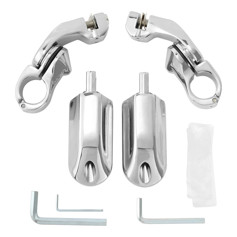 Harley Touring Road King Street Glide 1.25" Highway Foot Pegs (2009-2023)